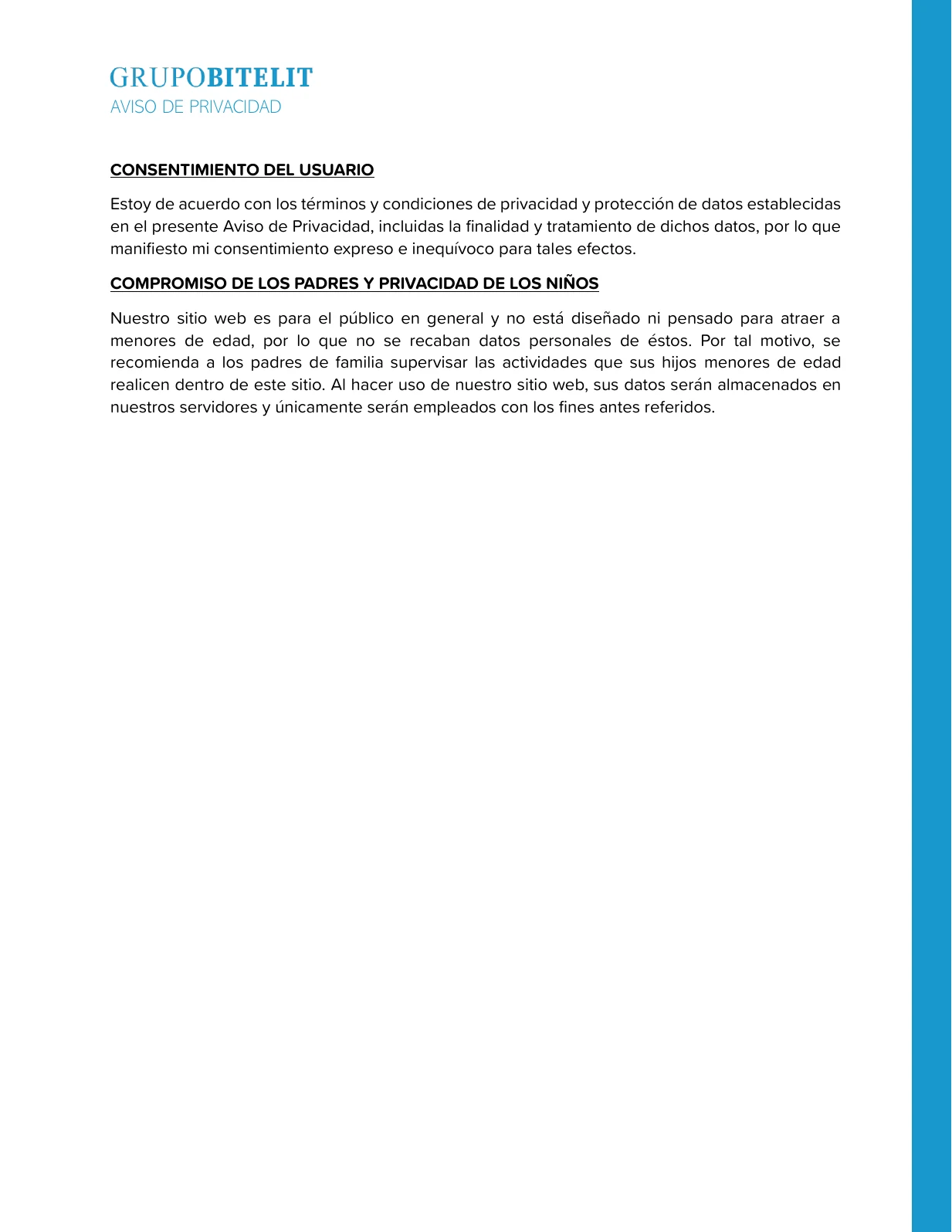 Aviso de privacidad, página 6 de 6