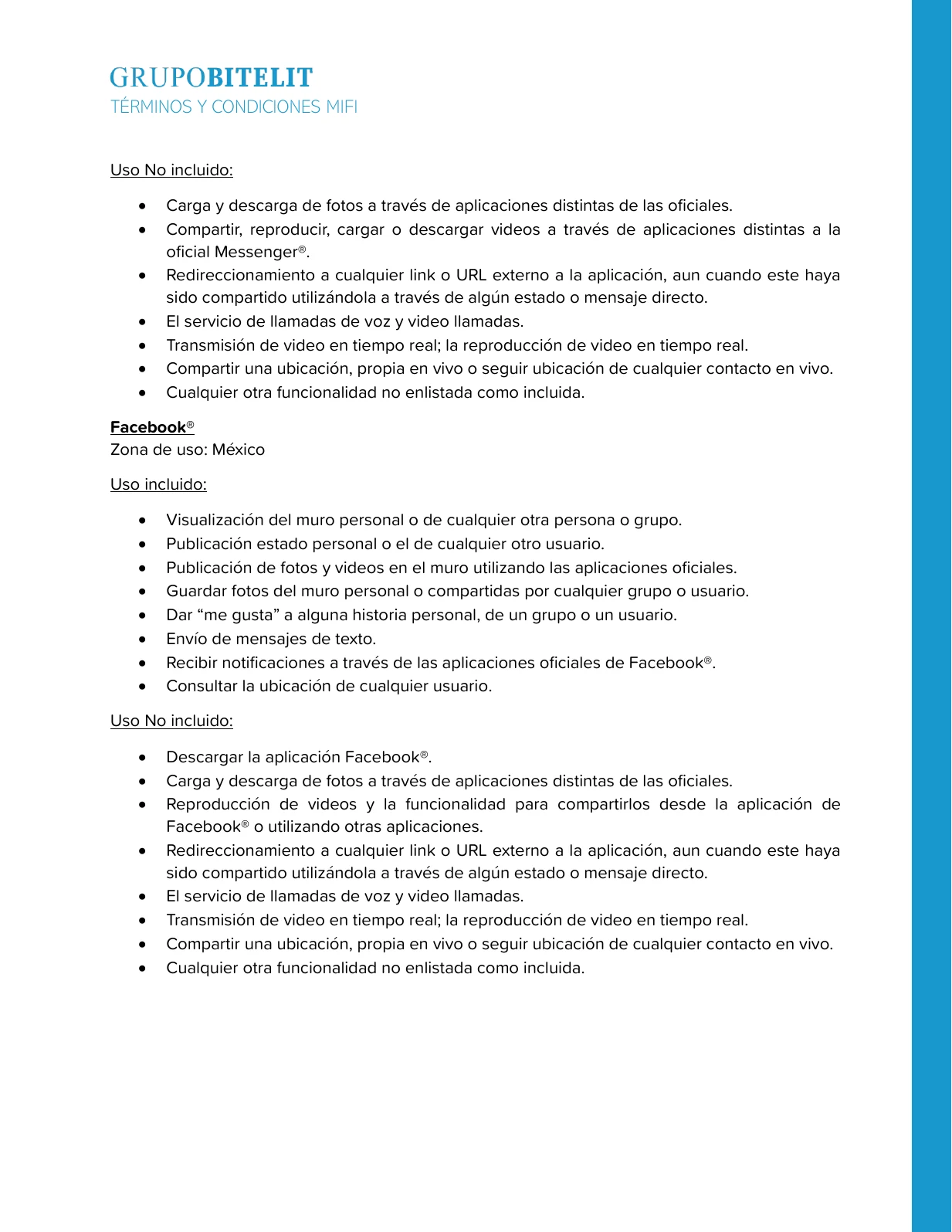 Términos y condiciones MiFi, página 8 de 10