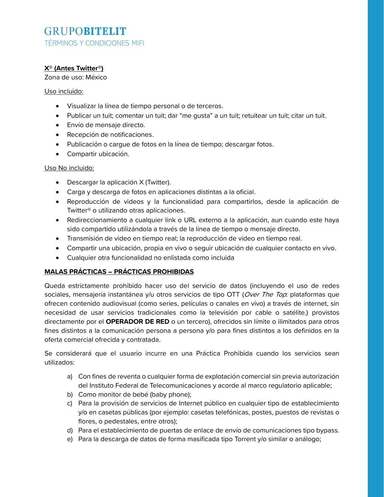 Términos y condiciones MiFi, página 9 de 10