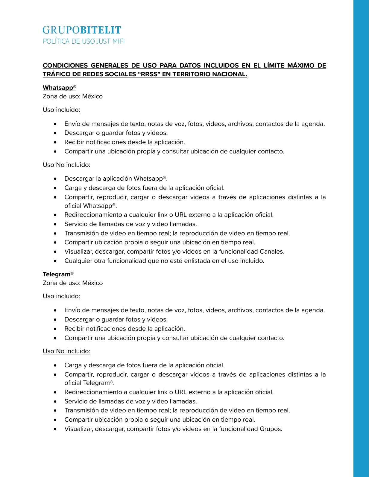 Política de uso justo MiFi, página 3 de 6